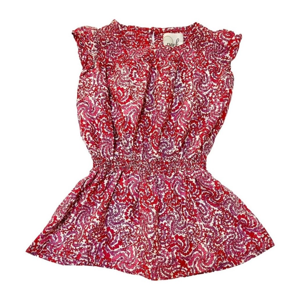 Peek Smocked Patterned Dress Size 2/3